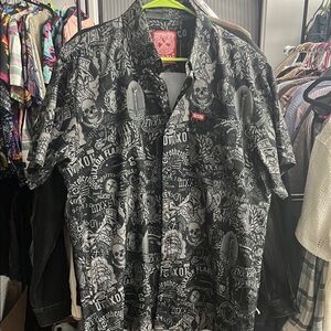 DIXXON “Overload” Black and Gray Graphic SS Men's Shirt